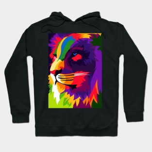 Colorful Lion In Pop Art Design Hoodie